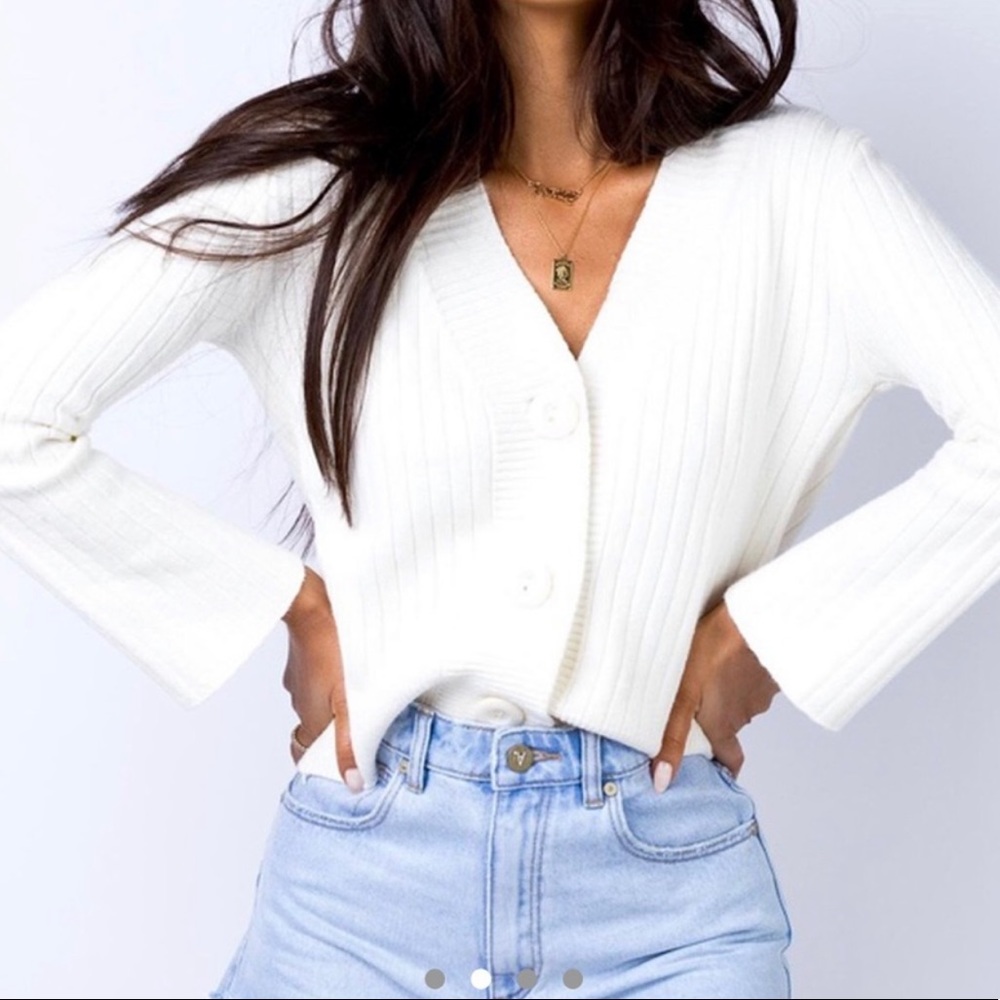 Princess Polly White Barellan Cardigan